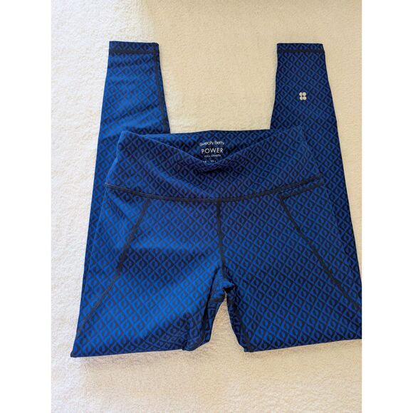 NWT  Sweaty Betty Power Blue Apex Geo Print Full Length Leggings  Sz S - Picture 6 of 9